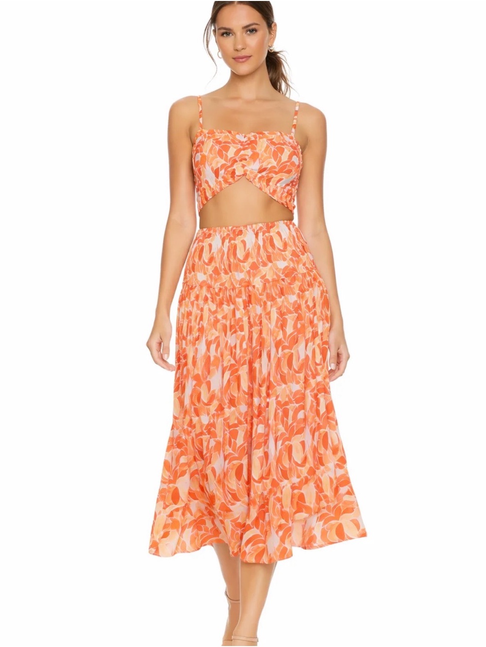 Tiare Hawaii Havana Set in Scattered Petals Gold (OS)